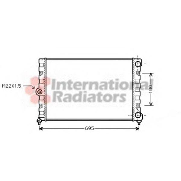 RADIATOR VOLKSWAGEN CADDY ARGENTINA 1999 6K0121253AE ( TOPRAN BRAND ) - 1.8