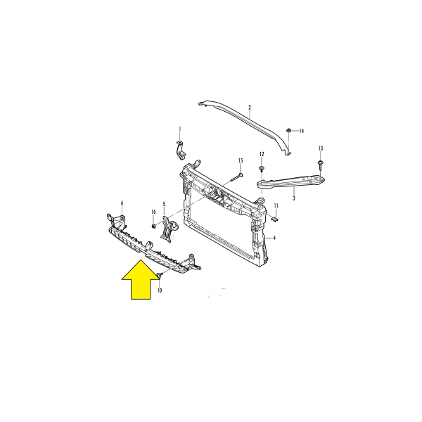 MIDDEL BUMPER BRAKET VOLKSWAGEN JETTA 2019 17A805705E( MADE IN CHINA ) FRONT