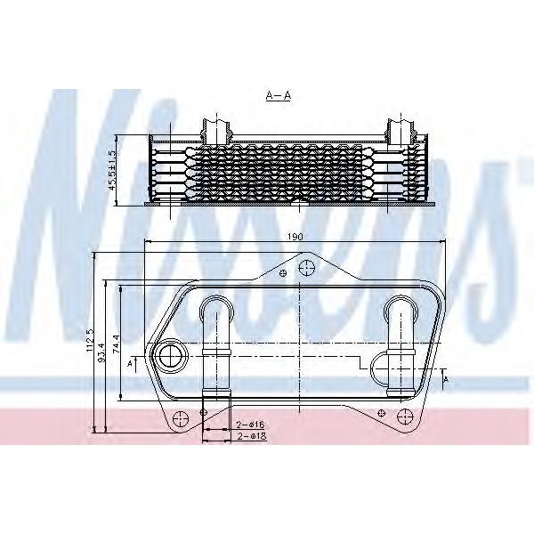 GEAR OIL COOLER VW GOLF 2004 02E409061B ( NISSENS BRAND ) - AUTOMATIC