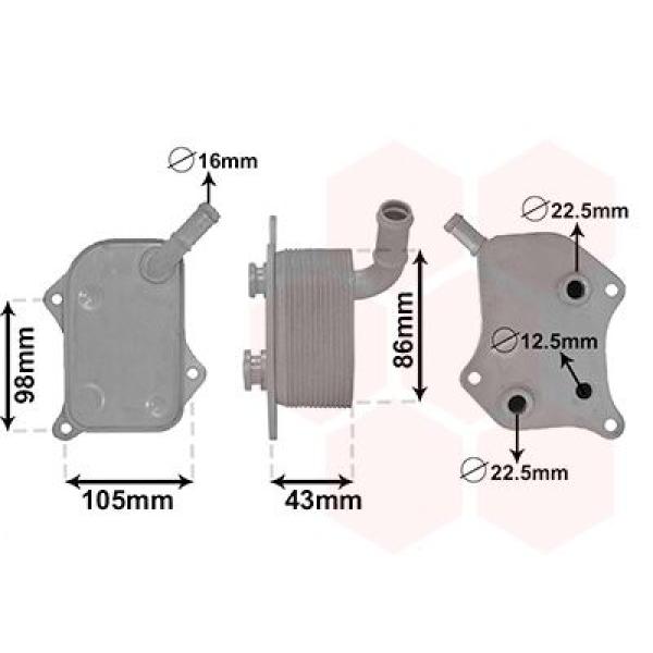 ENGINE OIL COOLER AUDI A4 2001 06B117021 ( DAMAS BRAND ) - 2.0