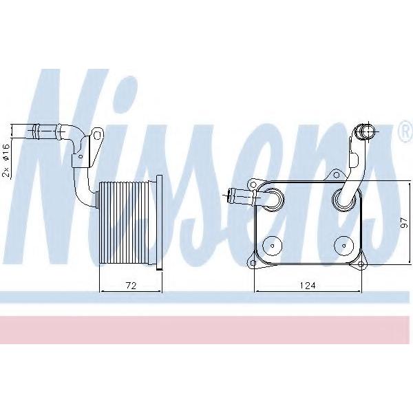 ENGINE OIL COOLER AUDI Q7 2007 079117015A ( NISSENS BRAND ) - V8 - 4.2