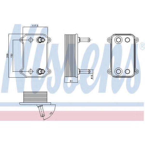 ENGINE OIL COOLER PORSCHE CAYENNE 2003 94810727603 ( DAMAS BRAND ) - V8 - 4.5