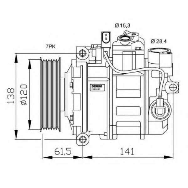 AC COMPRESSOR AUDI A8 2004 4E0260805F ( DAMAS BRAND ) - V8