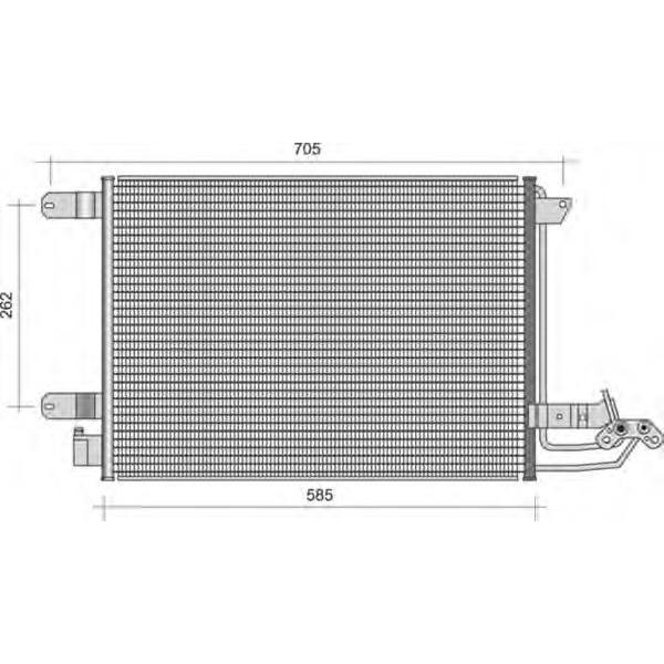 AC CONDENSER VW GOLF 2004 1K0820411P ( MADE IN CHINA )