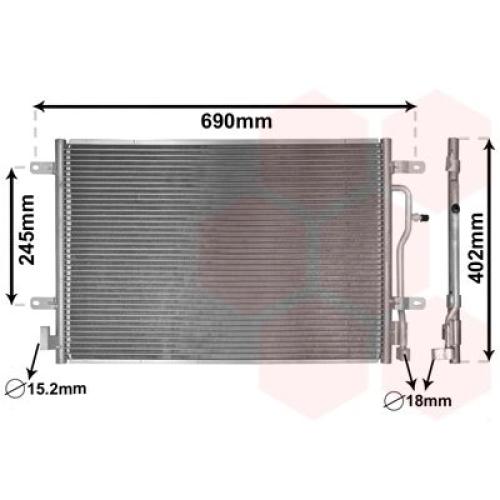 AC CONDENSER AUDI A4 2001 8E0260403D ( MADE IN CHINA ) 