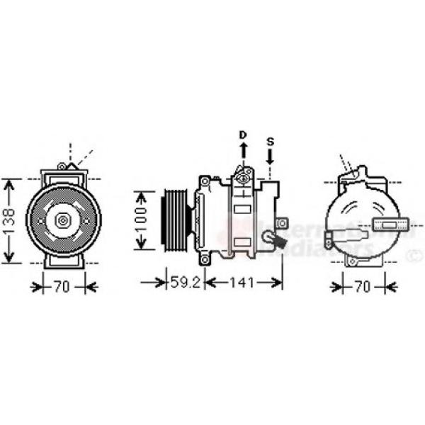 AC COMPRESSOR AUDI A4 2008 8K0260805L ( DAMAS BRAND ) - 2.0