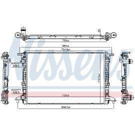 RADIATOR AUDI 8W0121251K ( NISSENS BRAND ) - 2.0