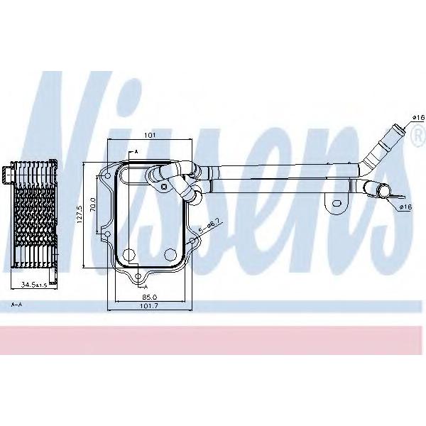 ENGINE OIL COOLER VW GOLF 2004 03C117021E ( NISSENS BRAND ) - 1.4