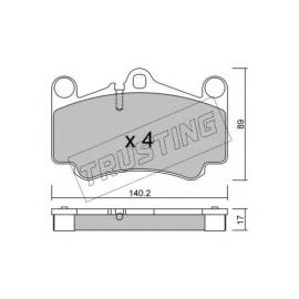 FRONT BRAKE PAD SET PORSCHE CARRERA S 2006 99635194912 ( TRW BRAND ) - V6