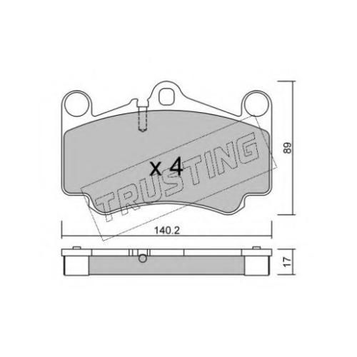 FRONT BRAKE PAD SET PORSCHE CARRERA S 2006 99635194912 ( TRW BRAND ) - V6 