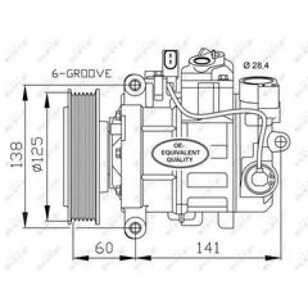 AC COMPRESSOR AUDI A6 2006 4F0260805AF( DAMAS BRAND ) - V6