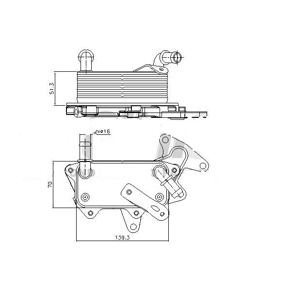 GEAR OIL COOLER VW GOLF 2014 09G409061D ( DAMAS BRAND ) AUTOMATIC