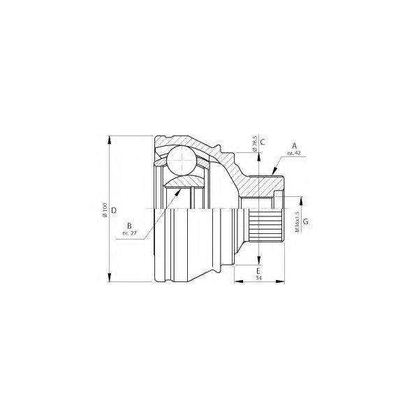 OUTER CV JOINT AUDI A4 2008 8K0498099D ( TOPRAN BRAND ) 