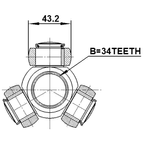 INNER CV JOINT AUDI A8 2004 4E0498103 ( DAMAS BRAND ) - V6 - V6 - V12