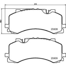 FRONT BRAKE PAD SET AUDI Q7 2016 4M0698151AH ( TAXTAR BRAND ) - V8