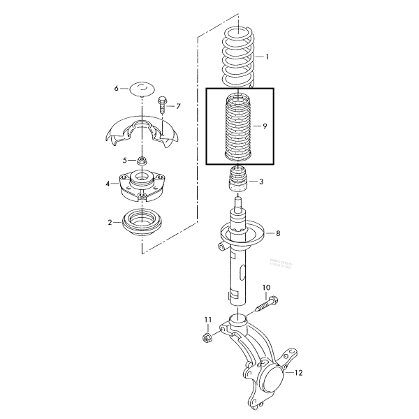 BELLOWS SHOCKABSORBER VW 6N0413175A ( FEBEST BRAND ) - SET