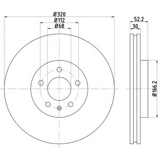 FRONT BRAKE DISC AUDI 8K0615301A ( FEBI BRAND ) LEFT AND RIGHT - SET