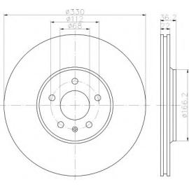 REAR BRAKE DISC AUDI 8K0615601B ( TRW BRAND ) - SET