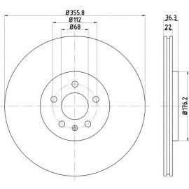 REAR BRAKE DISC AUDI 4H0615601F ( FEBI BRAND ) - SET