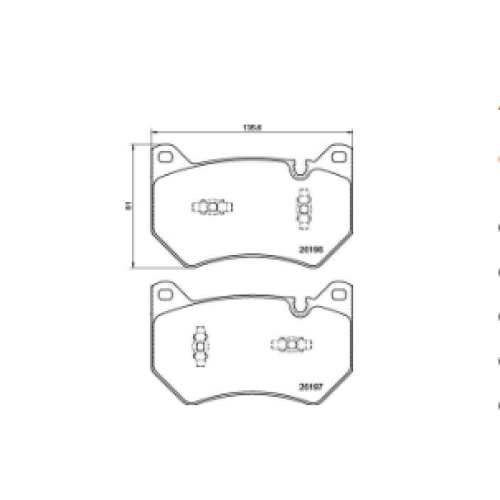 FRONT BRAKE PAD SET 80A698151B ( MASTER SPORT BRAND )