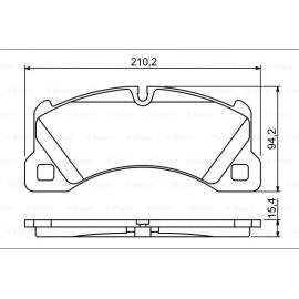 FRONT BRAKE PAD SET VW - PORSCHE 95835193901 ( MASTER SPORT BRND ) - V8